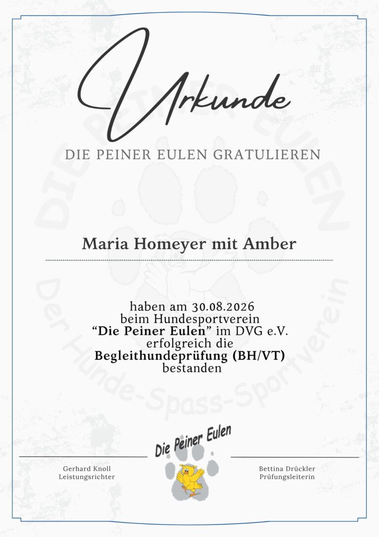 Nach vielen Jahren gibt es nun neue Urkunden